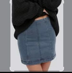 Free People Classic Blue Mini Skirt